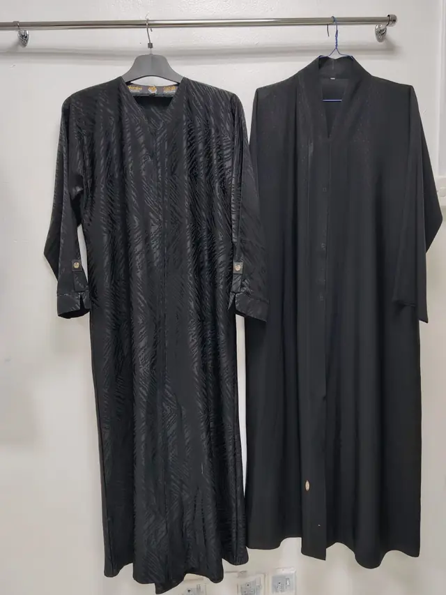 Black abayas stitched at the shop